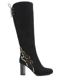 Tall Boots Mini Stud Glittering Paisley Patterns Adult