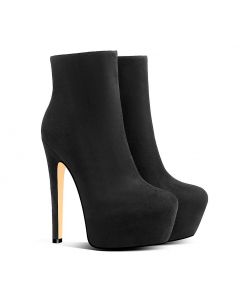 Super Stiletto Heel Elevated Platform Ankle Booties